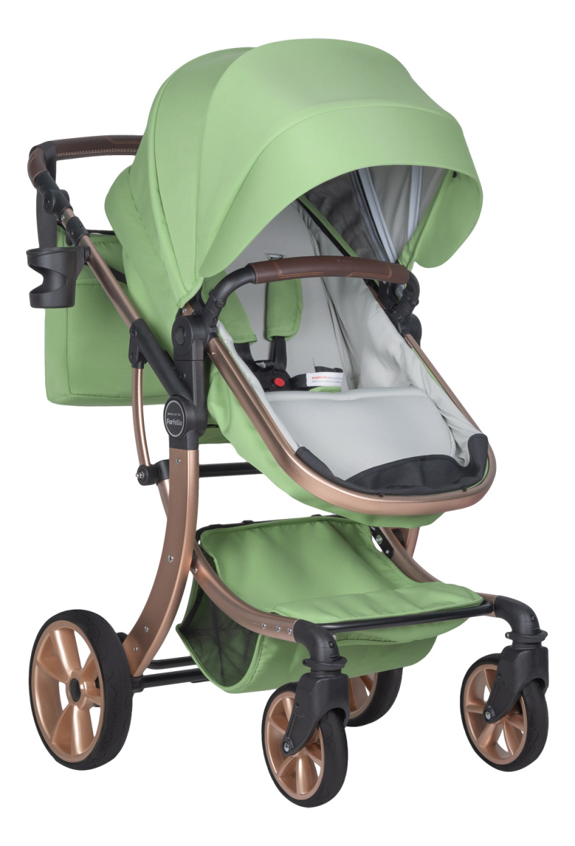 Коляска трансформер Farfello Aimile Original New Gold (Базилик NDG-4)