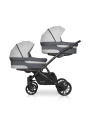 Коляска для двойни 2 в 1 Riko Team 2020 серый