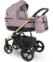 Коляска 2 в 1 Camarelo Belagio, BG-09 (Темно-розовый Жаккард)