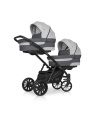 Коляска для двойни 2 в 1 Riko Team 2020 серый