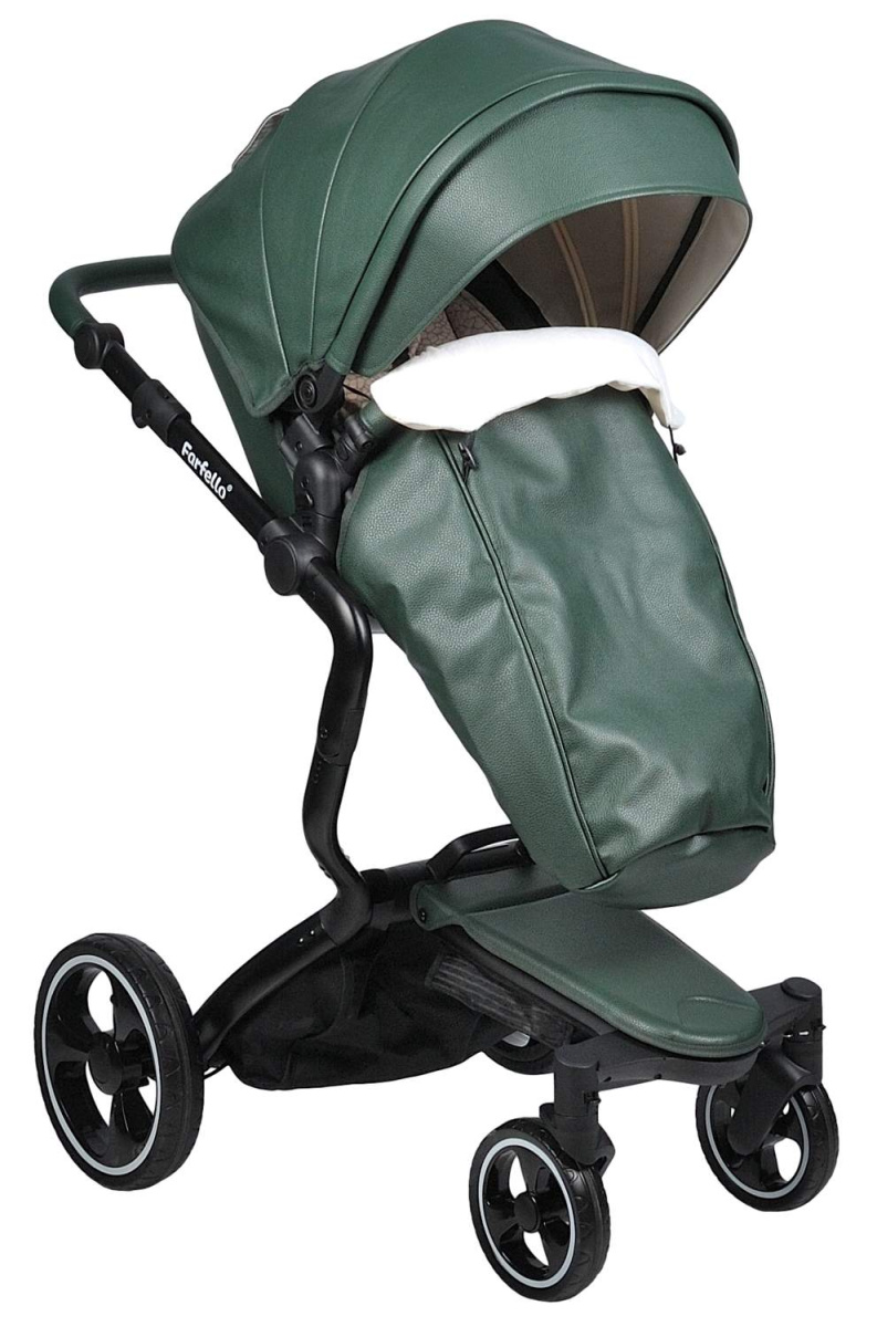 Коляска 2в1 Farfello Hot mama (Вечнозеленый)