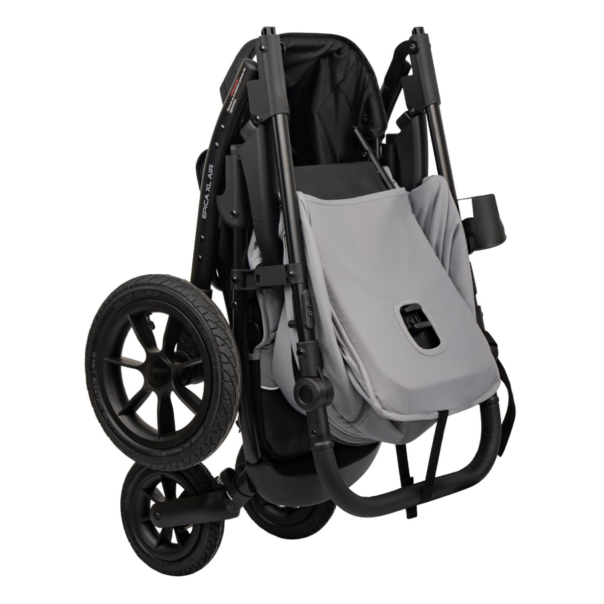 Коляска прогулочная Indigo EPICA XL AIR с сумкой светло-серый