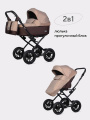Коляска 2 в 1 Riko Basic Bella Classic 2025 07 коричневый-бежевый