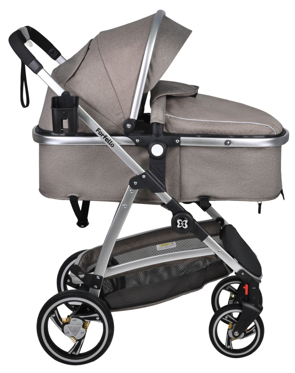 Коляска трансформер Farfello Pristina (Коричневый PS-14)