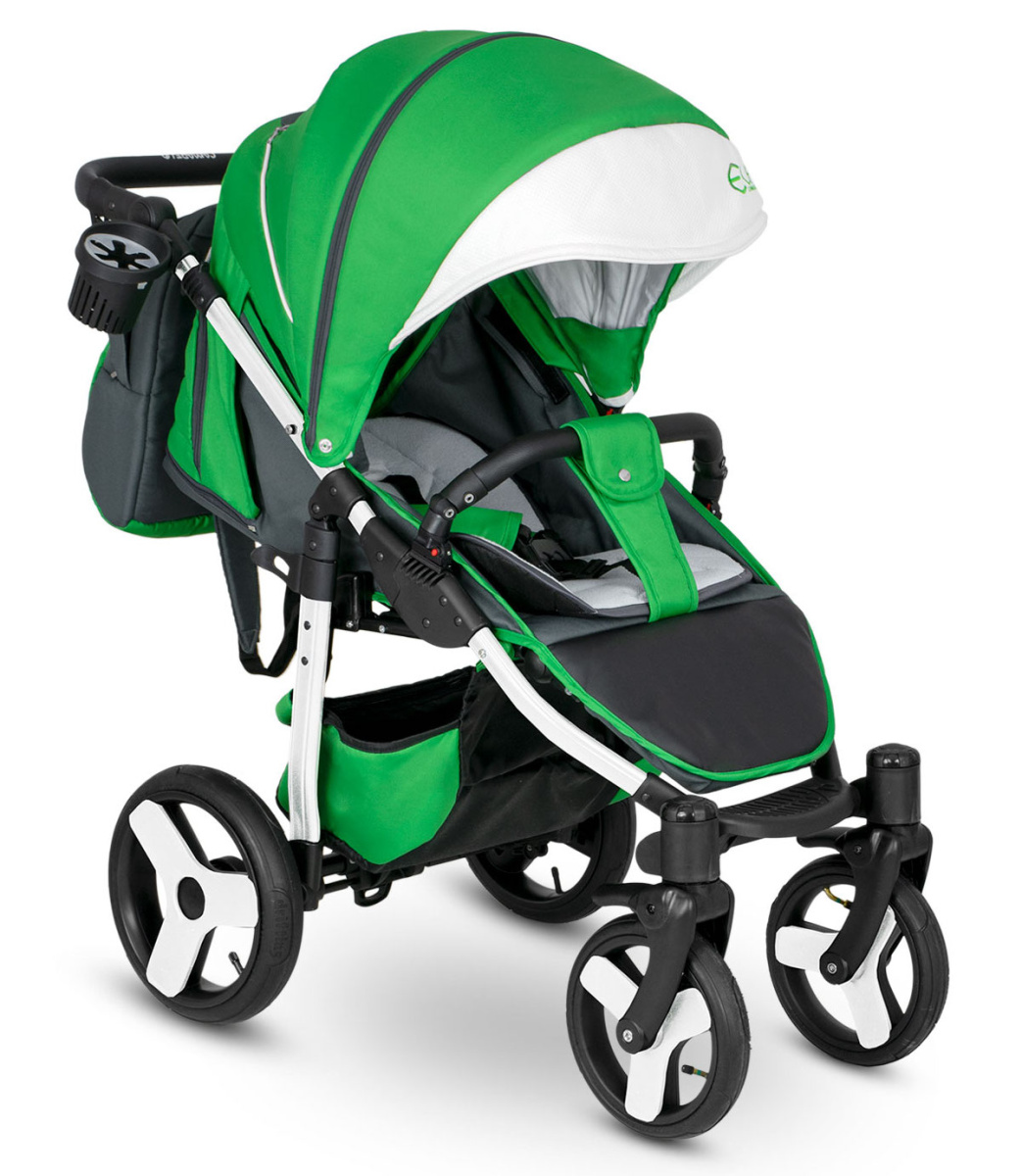 Прогулочная коляска Camarelo Elf белая рама зеленый