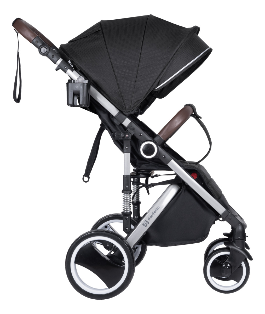 Коляска детская прогулочная Farfello Bino Angel Plus (Black Черный)