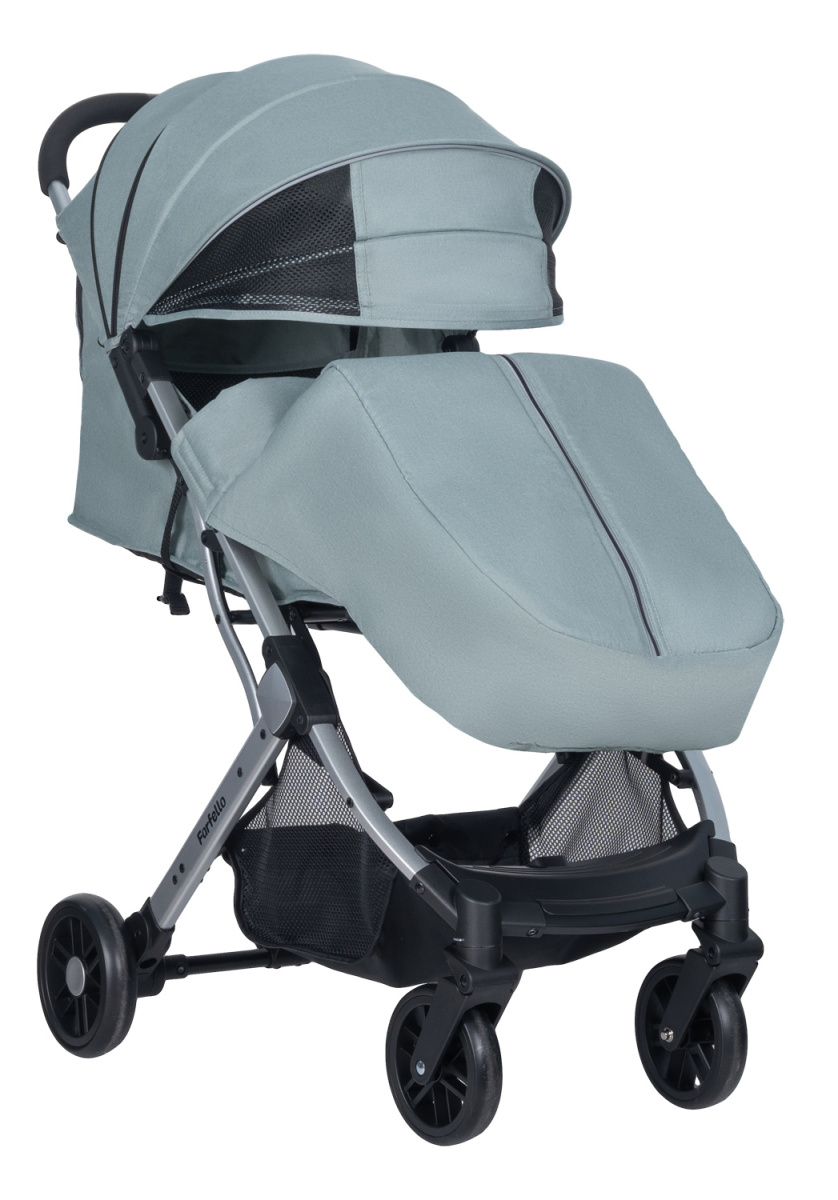 Коляска детская прогулочная Farfello Comfy Go (Khaki/ Хаки(серебро)CG-15)