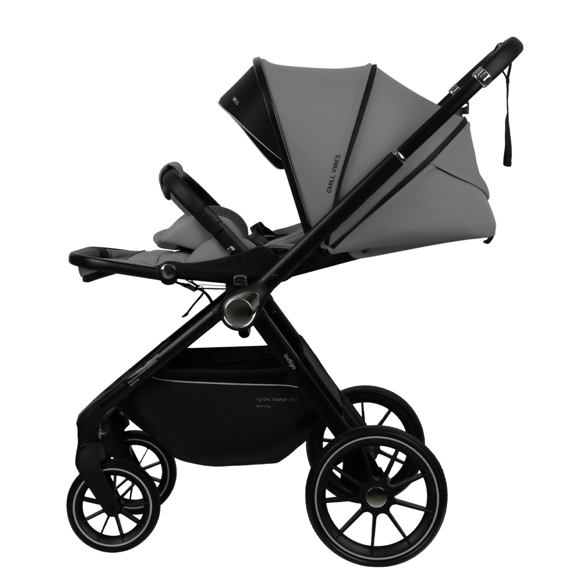 Коляска прогулочная Indigo GLOSS светло-серый