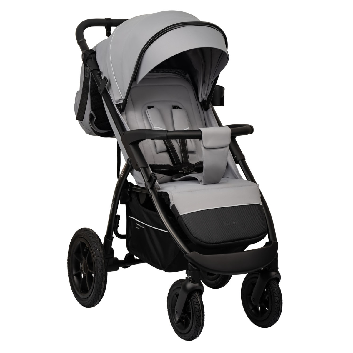 Коляска прогулочная Indigo EPICA XL AIR с сумкой светло-серый