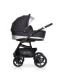 Коляска 2 в 1 Riko Basic Alfa Ecco 01 черно-серебристый