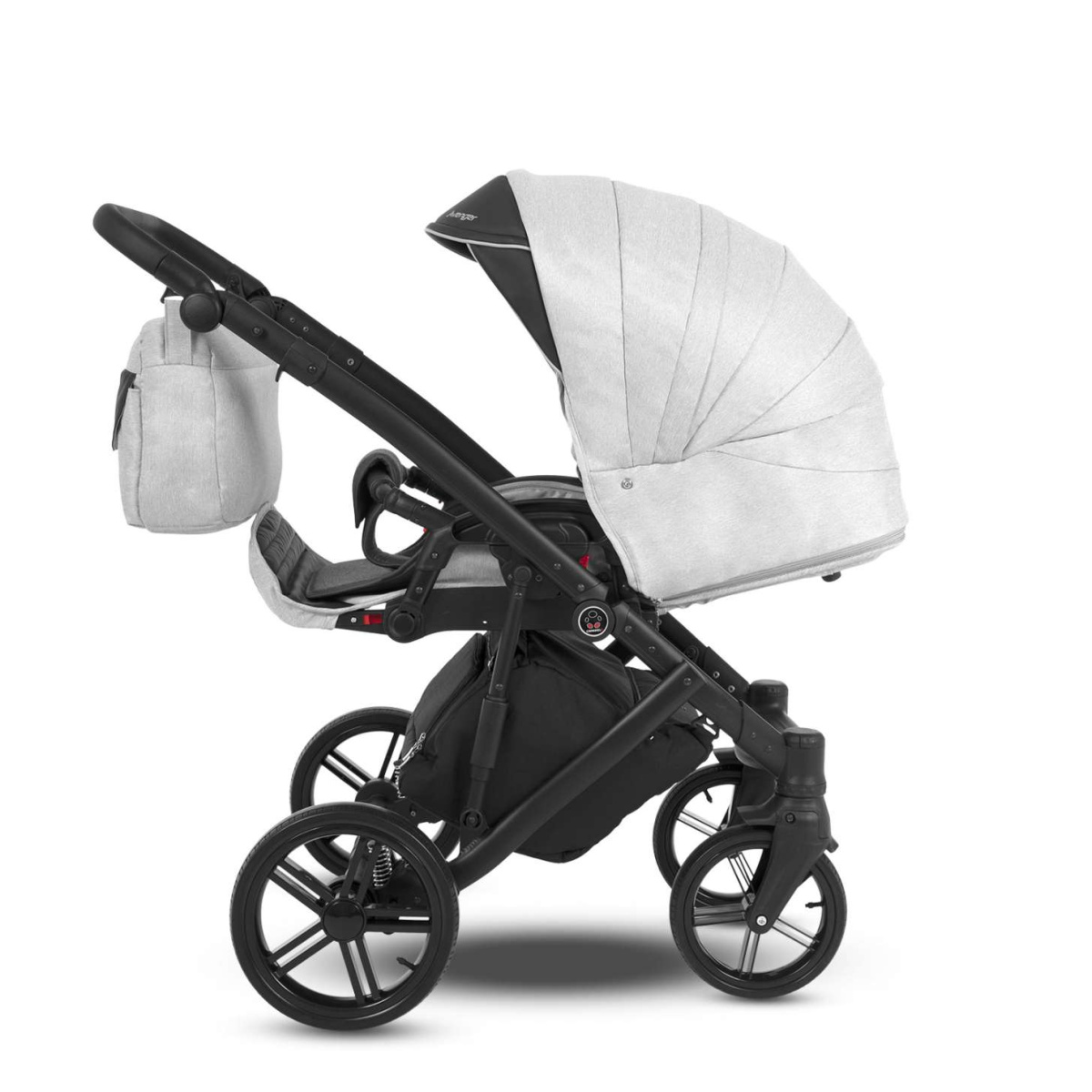 Коляска Camarelo Avenger 3 в 1 светло-серый меланж/черная экокожа