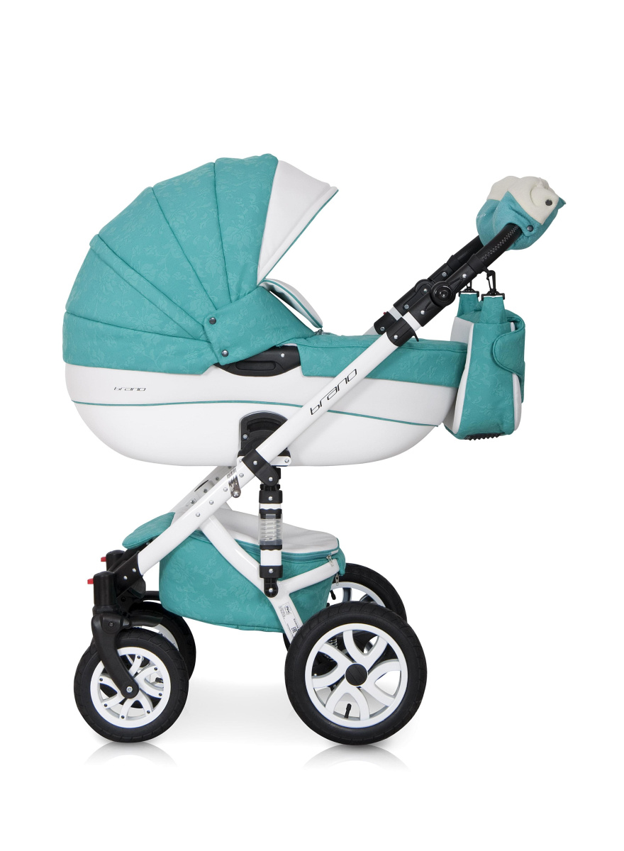 Коляска 3 в 1 Riko Bruno Ecco 15 бирюзовый