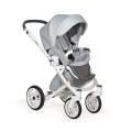 Коляска 2 в 1 Indigo PORTO - Po 02 (св.серая кожа+св.серый лен)