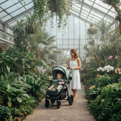 Коляска прогулочная Indigo EPICA XL AIR с сумкой зеленый