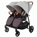 Коляска прогулочная для двойни Rant Twinny RA151 Soft grey. Цвет: Серый