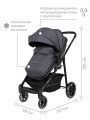Коляска-трансформер 2 в 1 Rant Azure Trends RA147 alu. Jet Carbon. Цвет: Графит