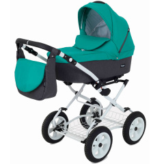 Коляска 2 в 1 Rant Dream Classic 08 серый-темно-зеленый