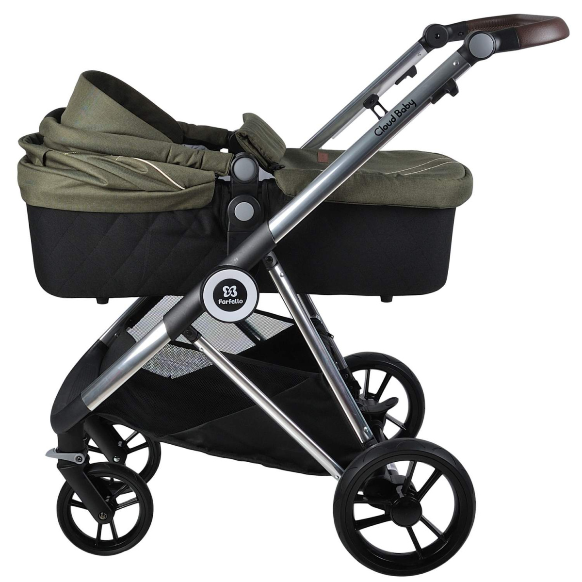 Коляска модульная 2 в 1 Farfello Cloud Baby CB (CB-11 Хаки)