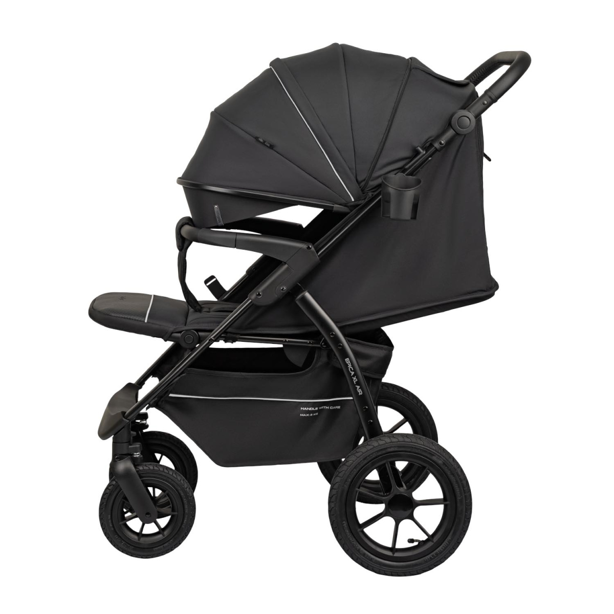 Коляска прогулочная Indigo EPICA XL AIR с сумкой черный