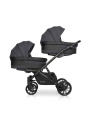 Коляска для двойни 2 в 1 Riko Team 2020 темно-серый