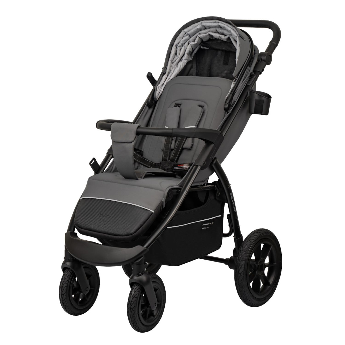 Коляска прогулочная Indigo EPICA XL AIR с сумкой темно-серый