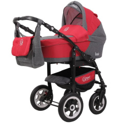 Коляска 2 в 1 Rant Fenix Len 11 красно-серый