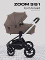 Коляска 3 в 1 Mowbaby Zoom Silver 2025 cacao brown