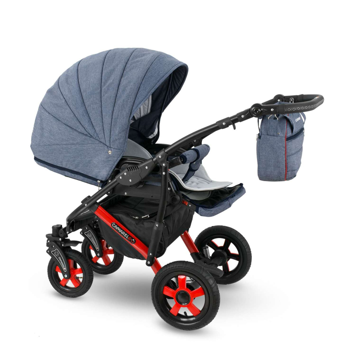 Коляска Camarelo Sevilla WXSE 3 в 1 синий меланж
