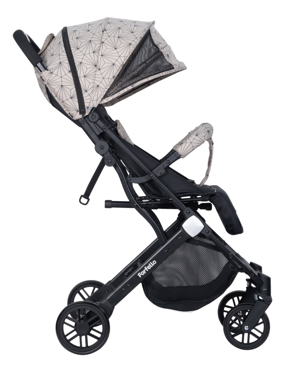 Коляска детская прогулочная Farfello Comfy Go (Tracery beige/ажурный бежевый CG-55)
