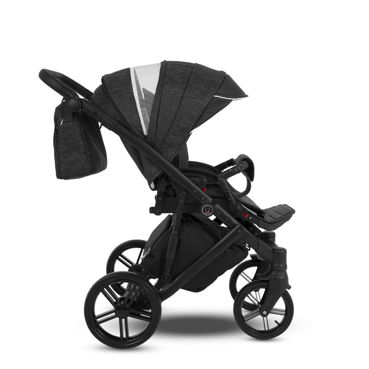 Коляска Camarelo Avenger 3 в 1 черный меланж/черная экокожа