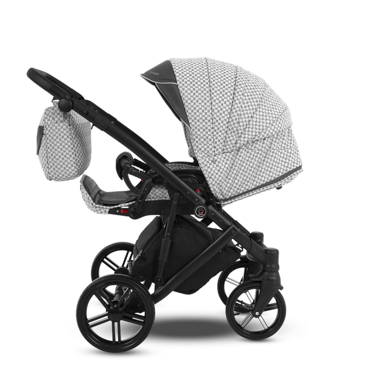 Коляска Camarelo Avenger 3 в 1 светло-серый жаккард/серая экокожа